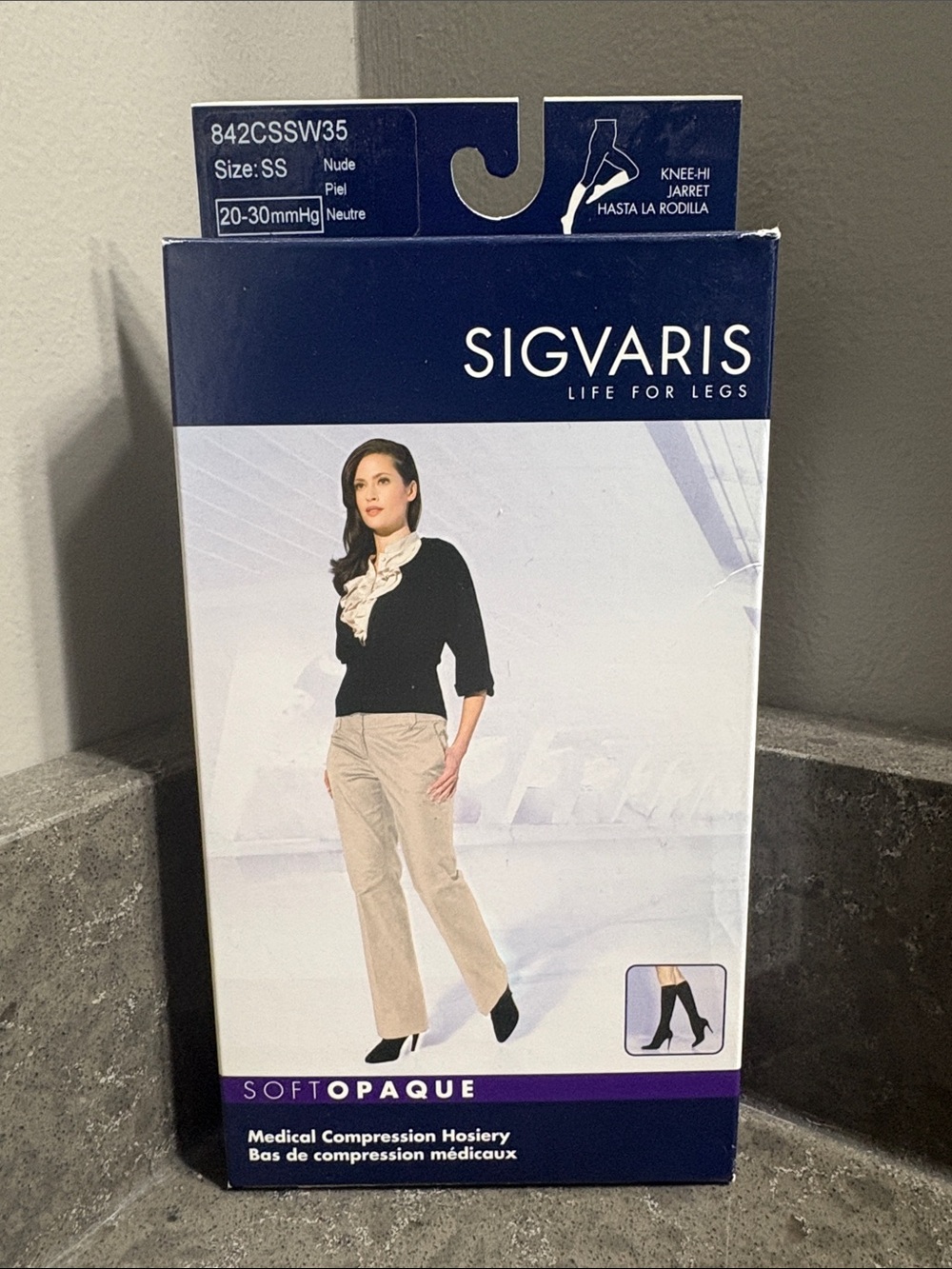 SIGVARIS SoftOpaque Knee-High Compression Hosiery - Nude